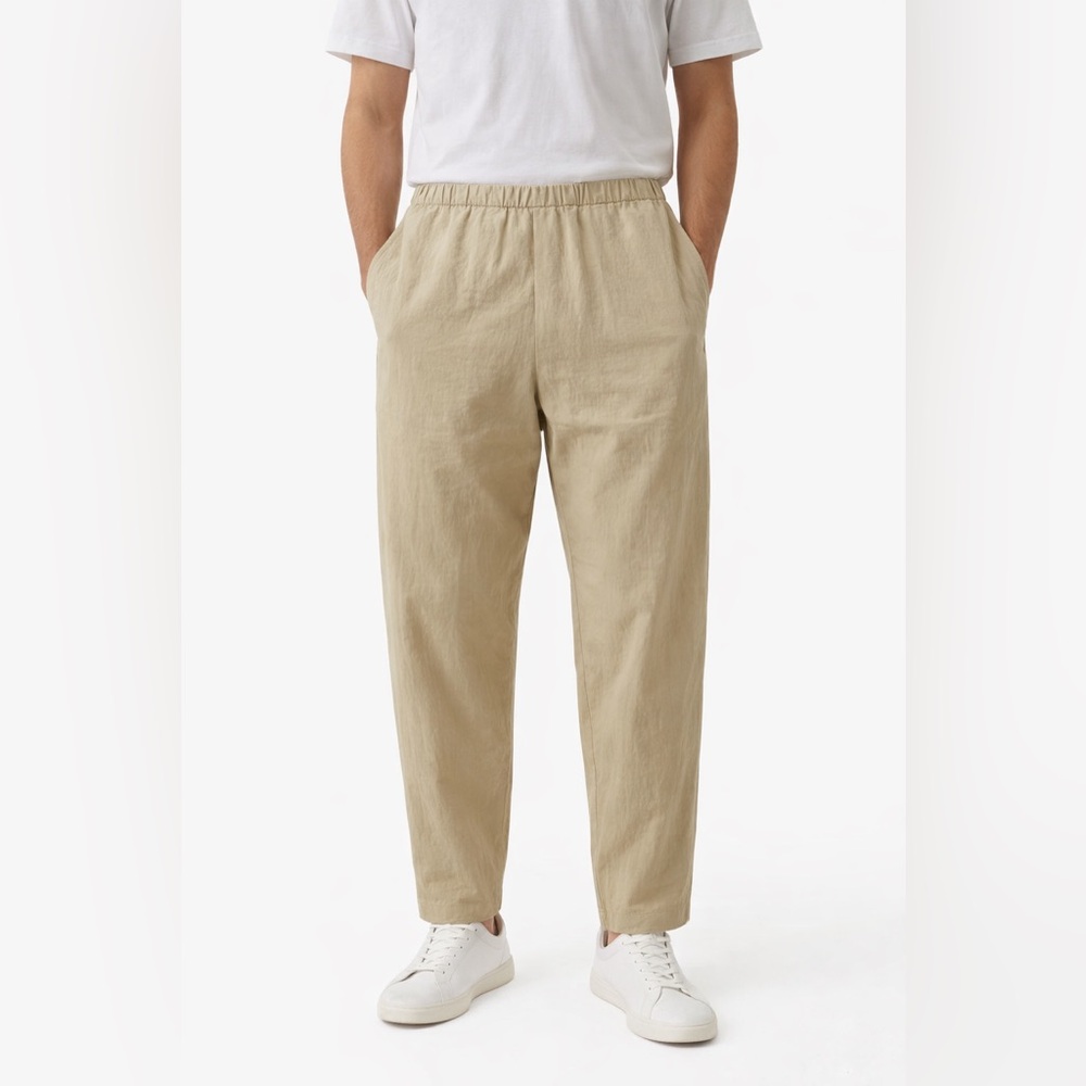 COS BARREL-LEG DRAWSTRING TROUSERS 100%Nylon men’s